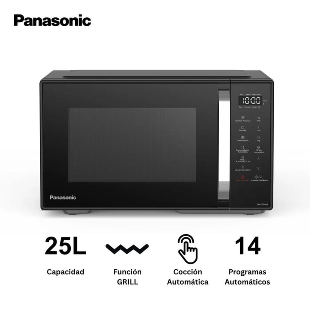 Horno Microondas  Panasonic 25L  NN- Gt34qbrpk CON DORADOR