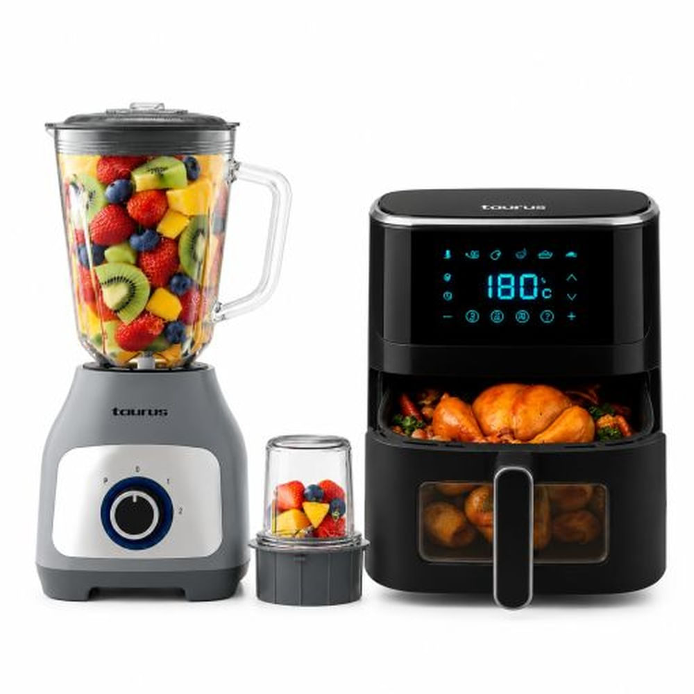 Freidora Silver Fryer  + Licuadora Silver Premium CAJA KITCHEN