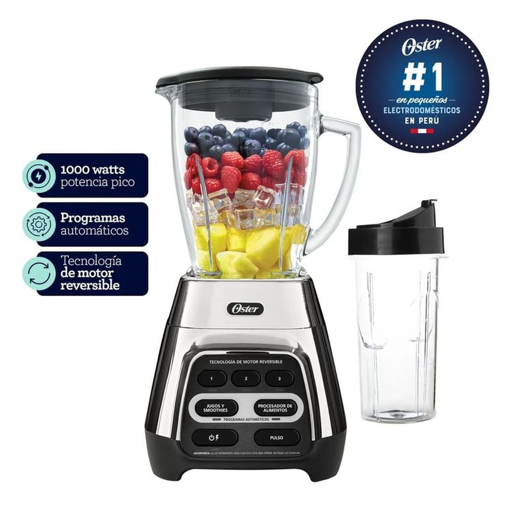 Licuadora motor reversible 1.5L 1000W con Blender BLSTPYG1311NBG