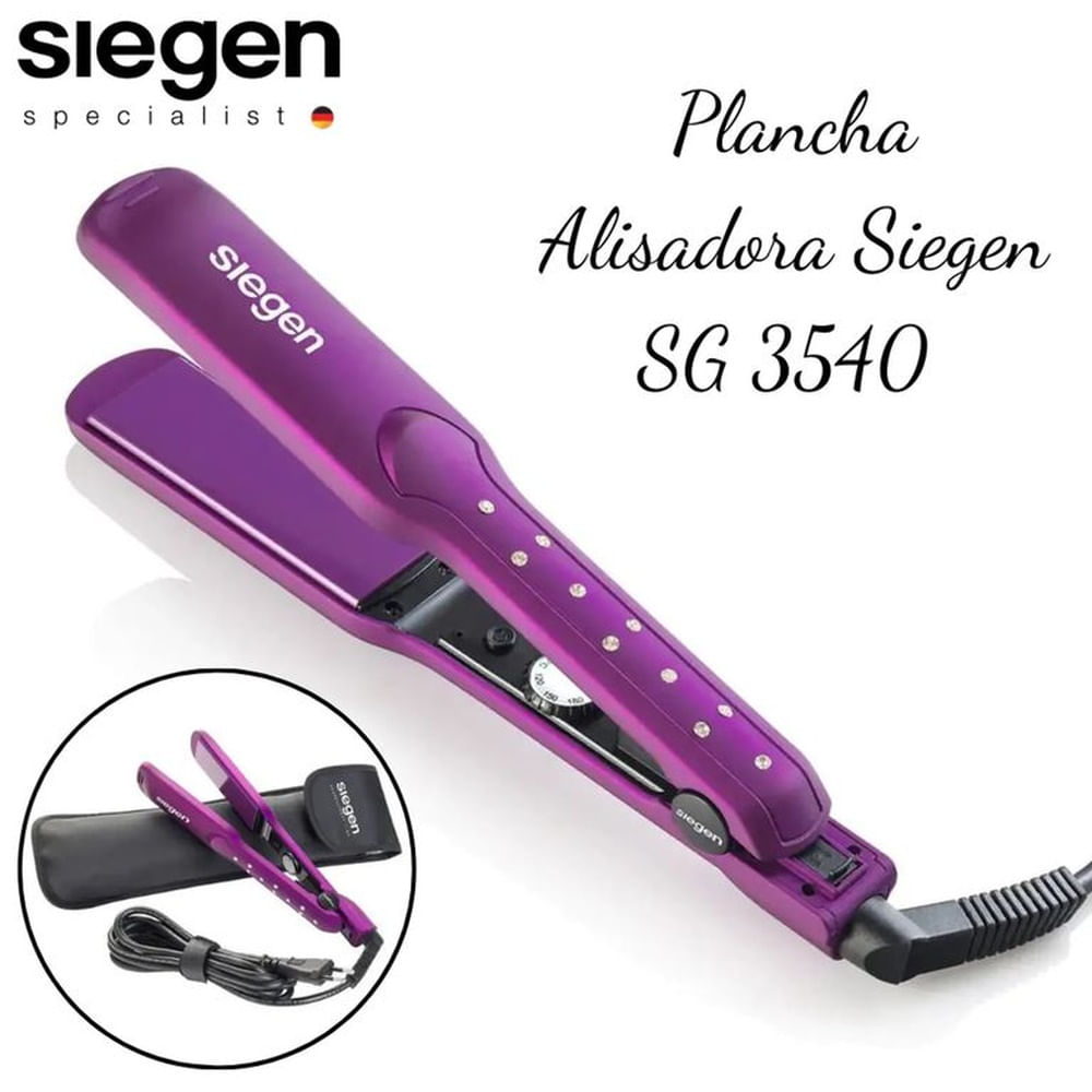 Plancha Alisadora de cabello Siegen SG 3540 con Estuche