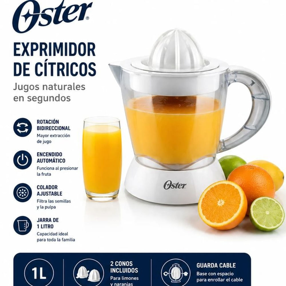 Exprimidor de Cítricos Oster 1L FPSTJU407W Automático