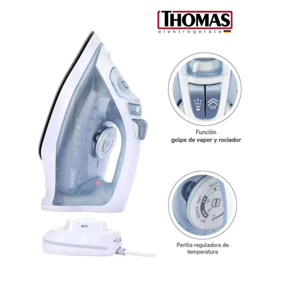 Plancha a Vapor Inalámbrica Thomas TH-7100