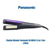 Plancha Alisador Panasonic EH-HW18-K 2 en 1 Liso y Rizos