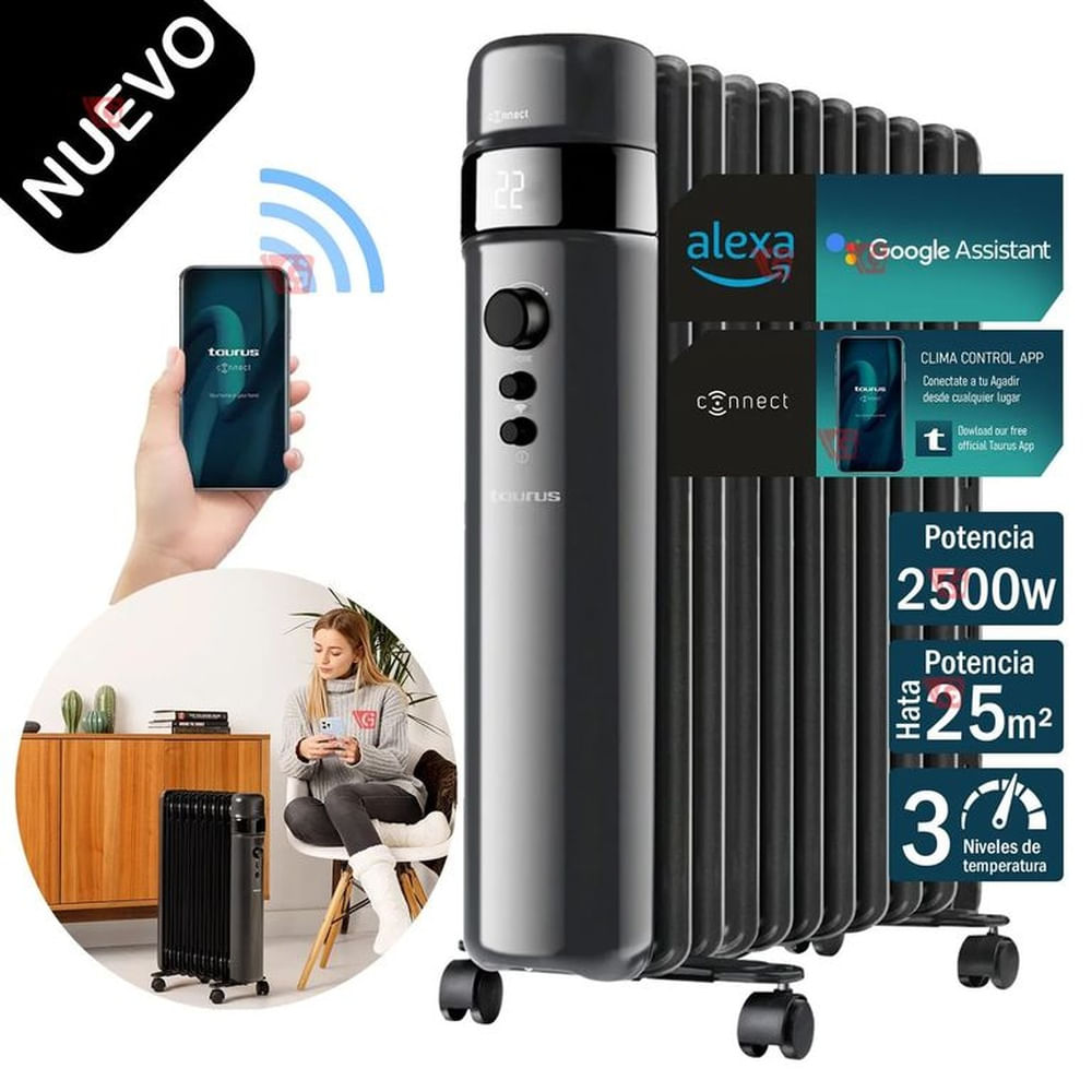 TERMORADIADOR ELÉCTRICO TAURUS AGADIR 2500W CONNECT