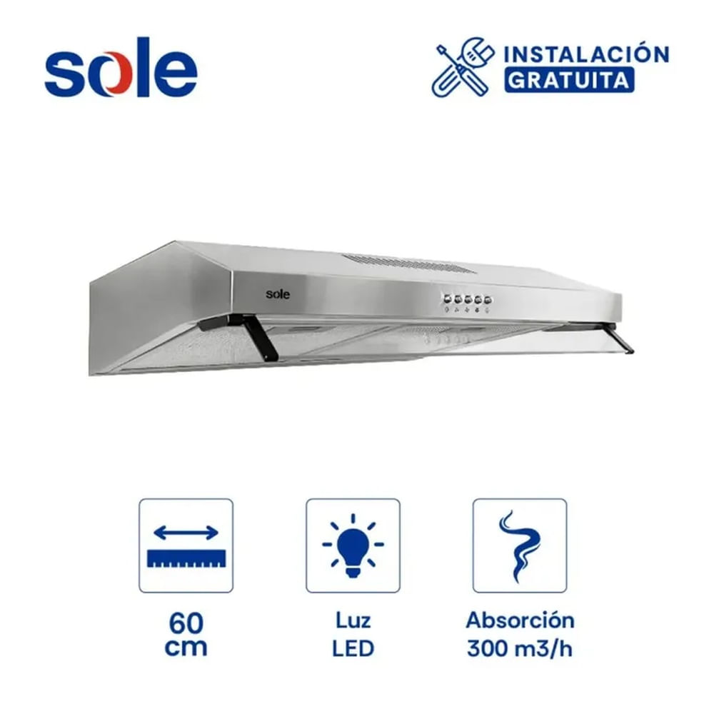 Campana Extractora Sole TURE15COV2 60cm