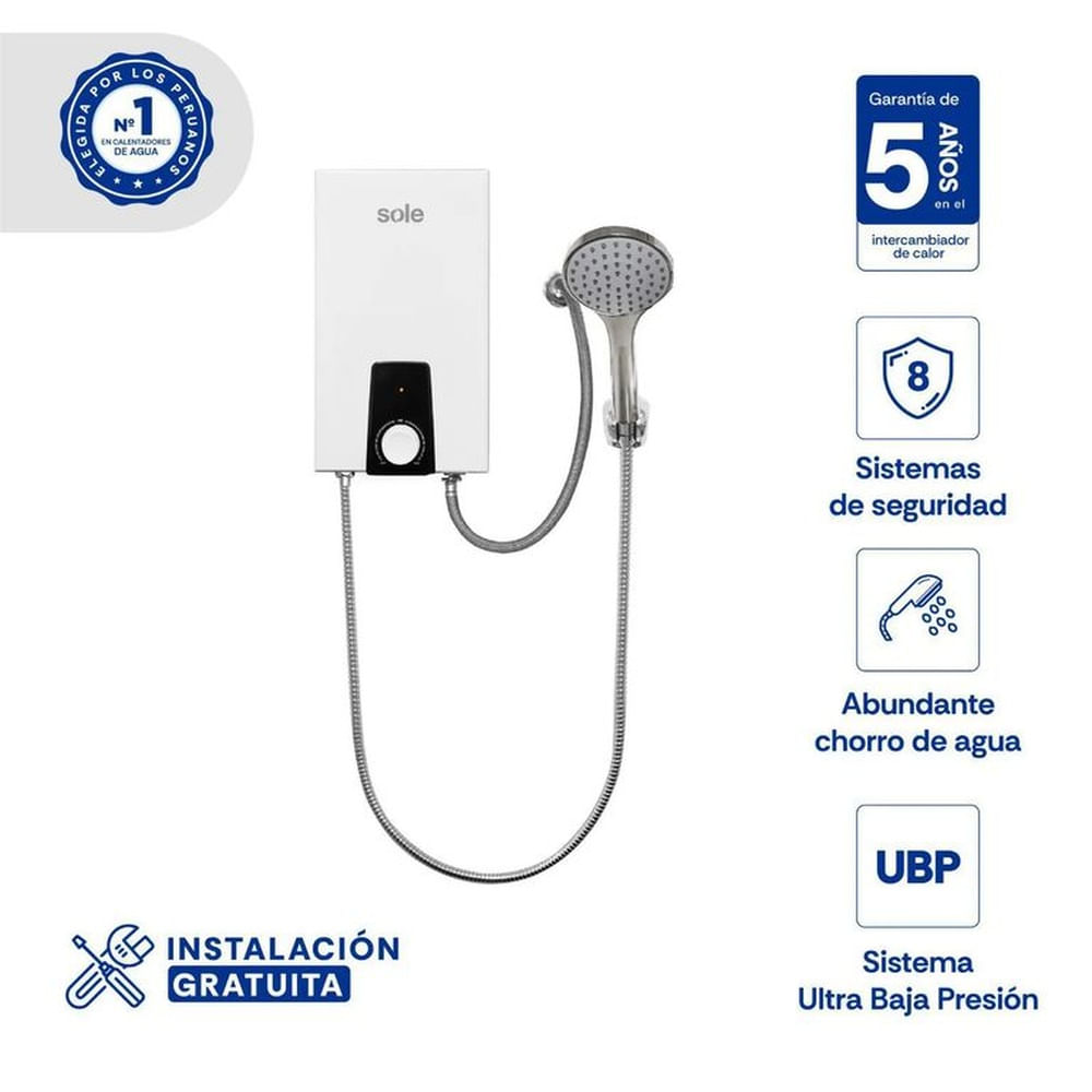 Rapiducha Eléctrica Sole Advantage 4500W