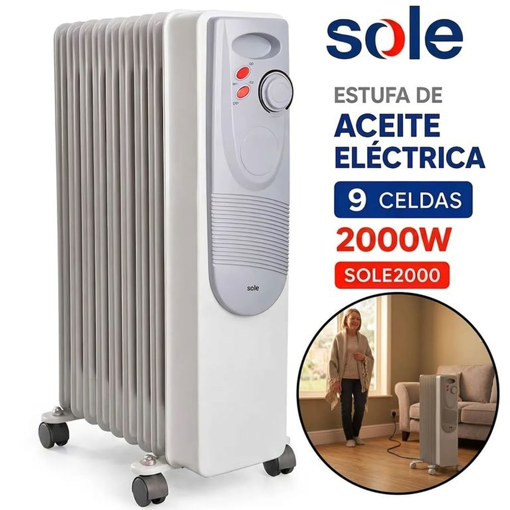 Estufa de Aceite Sole Eléctrica 11 celdas 2500W SOLE2500