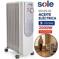 Estufa de Aceite Sole Eléctrica 9 celdas 2000W SOLE2000