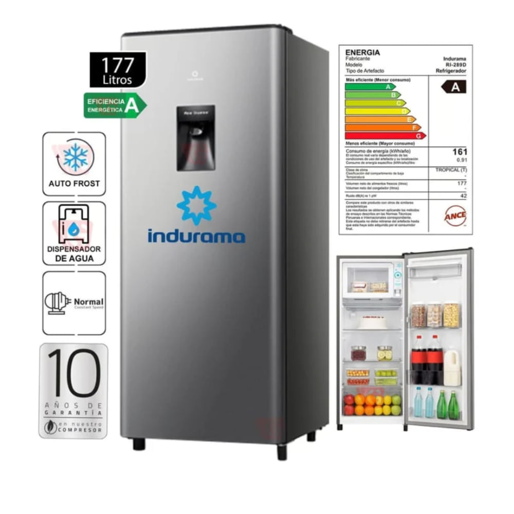 Refrigeradora Indurama RI-289D 177L Croma