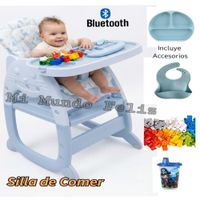 Silla de Comer para Bebe 3 en 1 Zoo Celeste