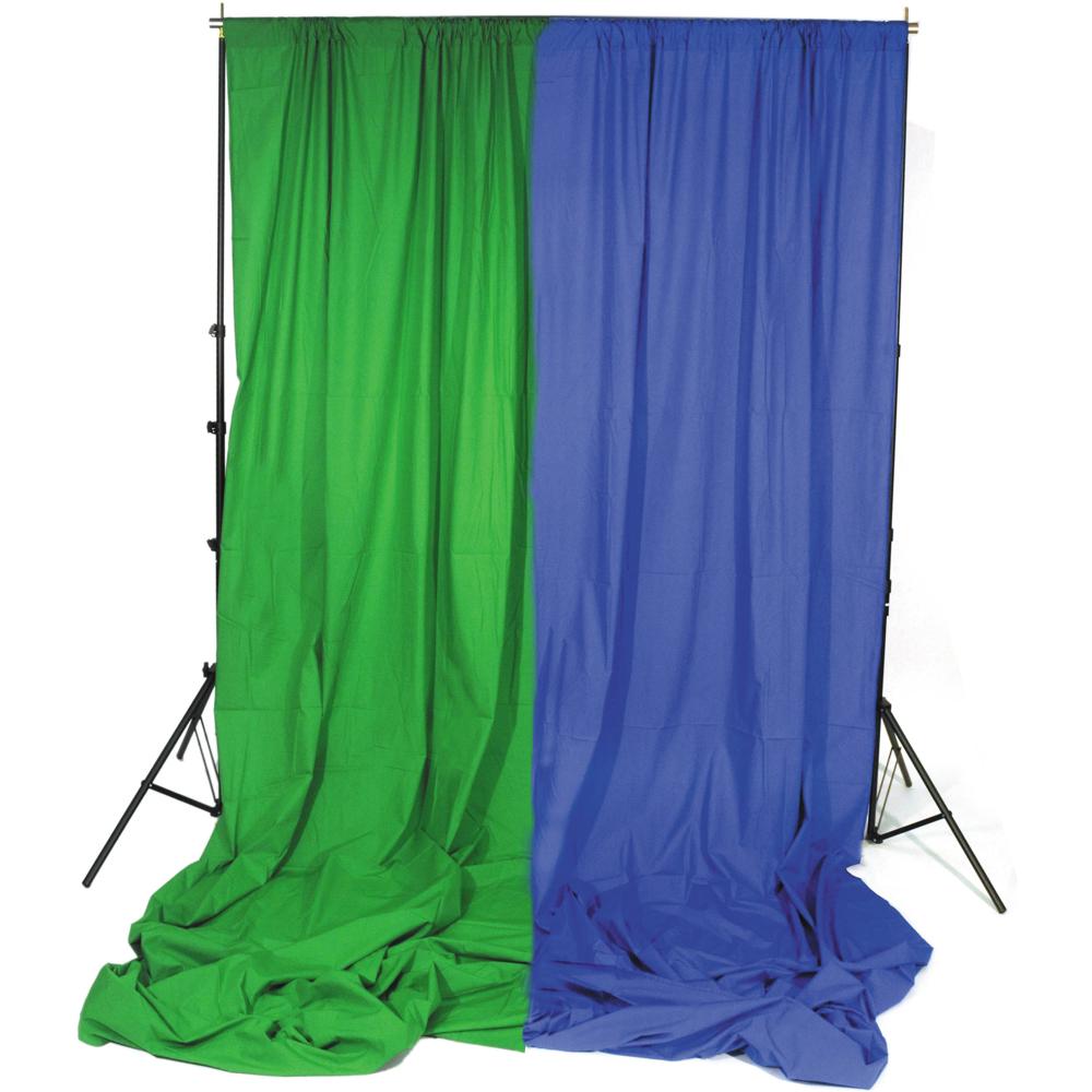 Impact Kit de Sistema de Fondo con Muselinas Chroma Verde y Azul 10 x 12 pies