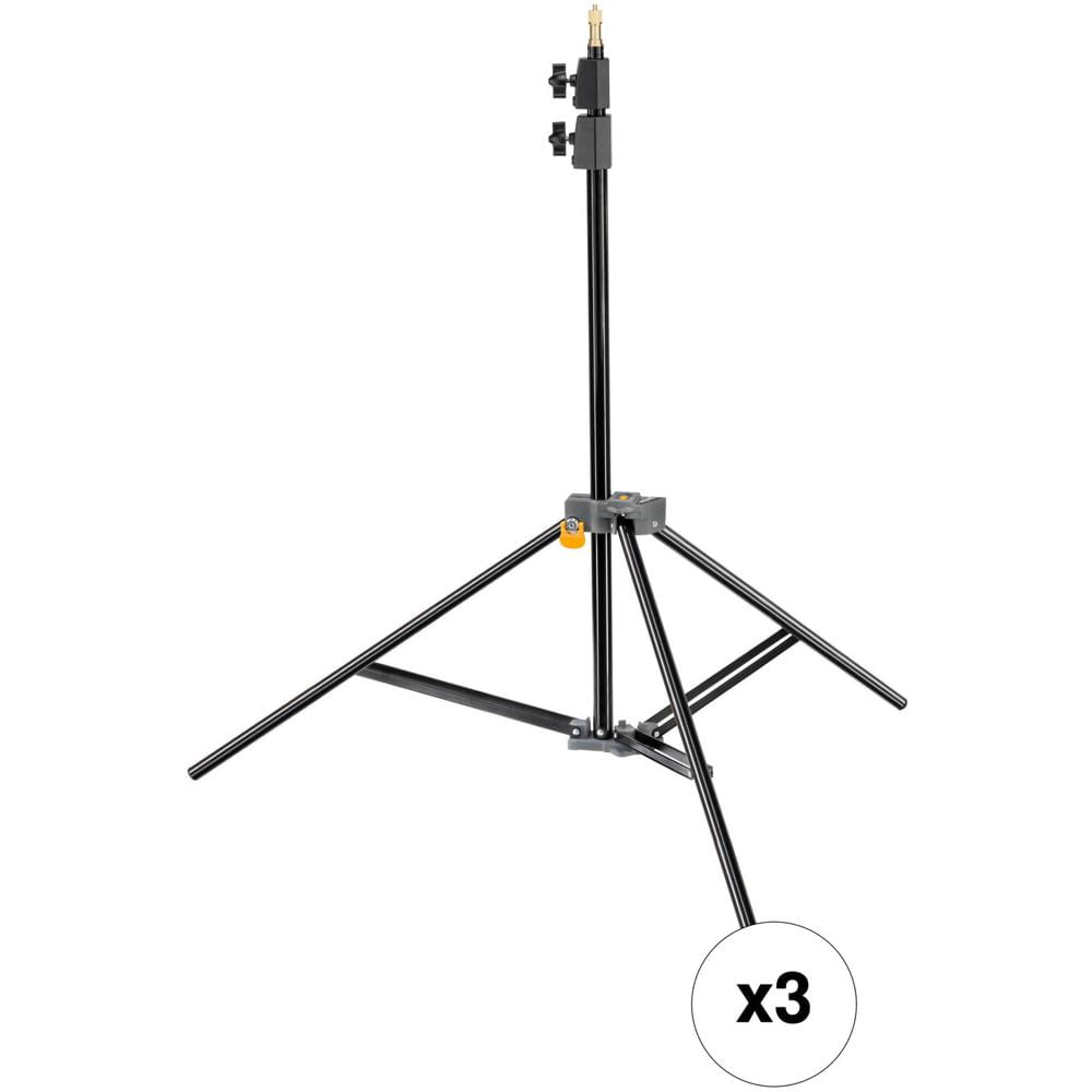 Impact Soporte de Luz Interconectable 9' - Paquete de 3 con Diseño Acolchado de Aire
