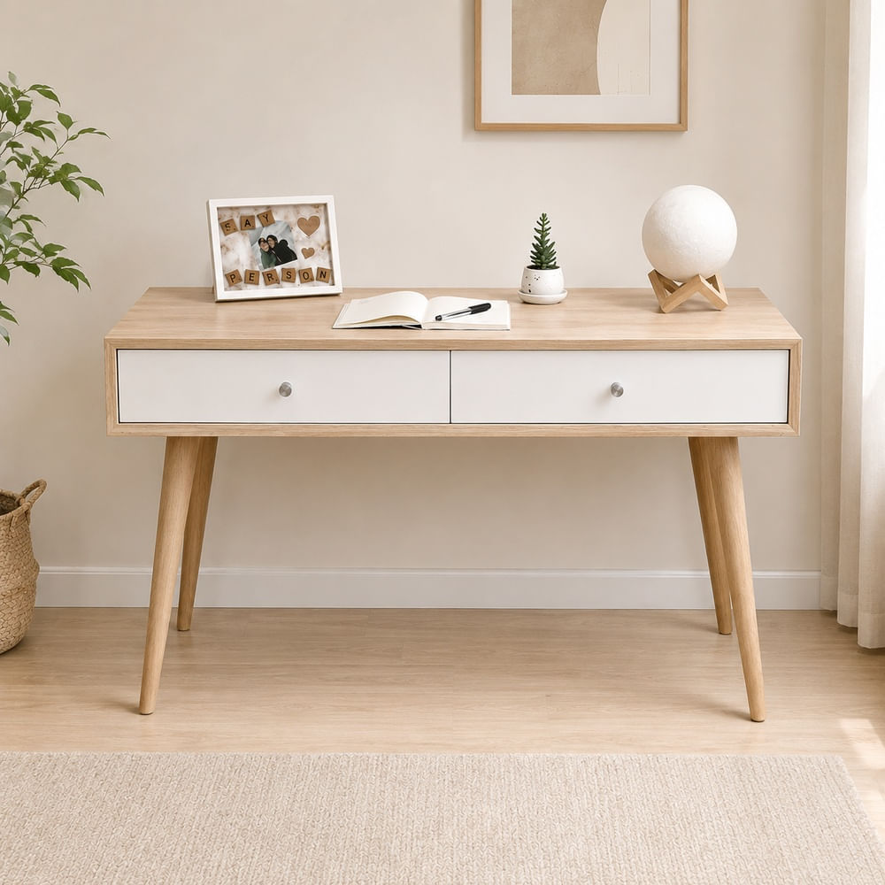Escritorio Vintage 2 Cajones Color Duna VENTITAS HOME