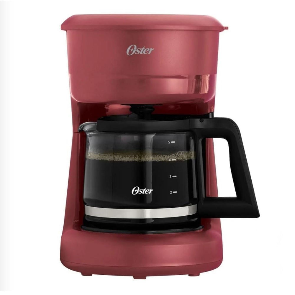 Cafetera Oster 5 Tazas con Filtro Reutilizable BVSTDCS51R Rojo