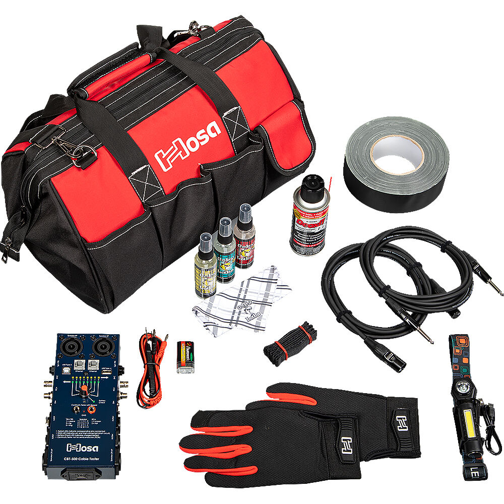Hosa Technology Kit de Herramientas para Técnicos Stage Buddy con 9 Accesorios Incluidos