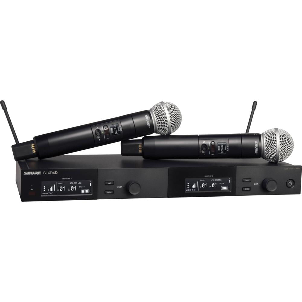 Shure SLXD24D Sistema de Microfono Inalambrico de Mano Doble Canal con Capsulas SM58 5