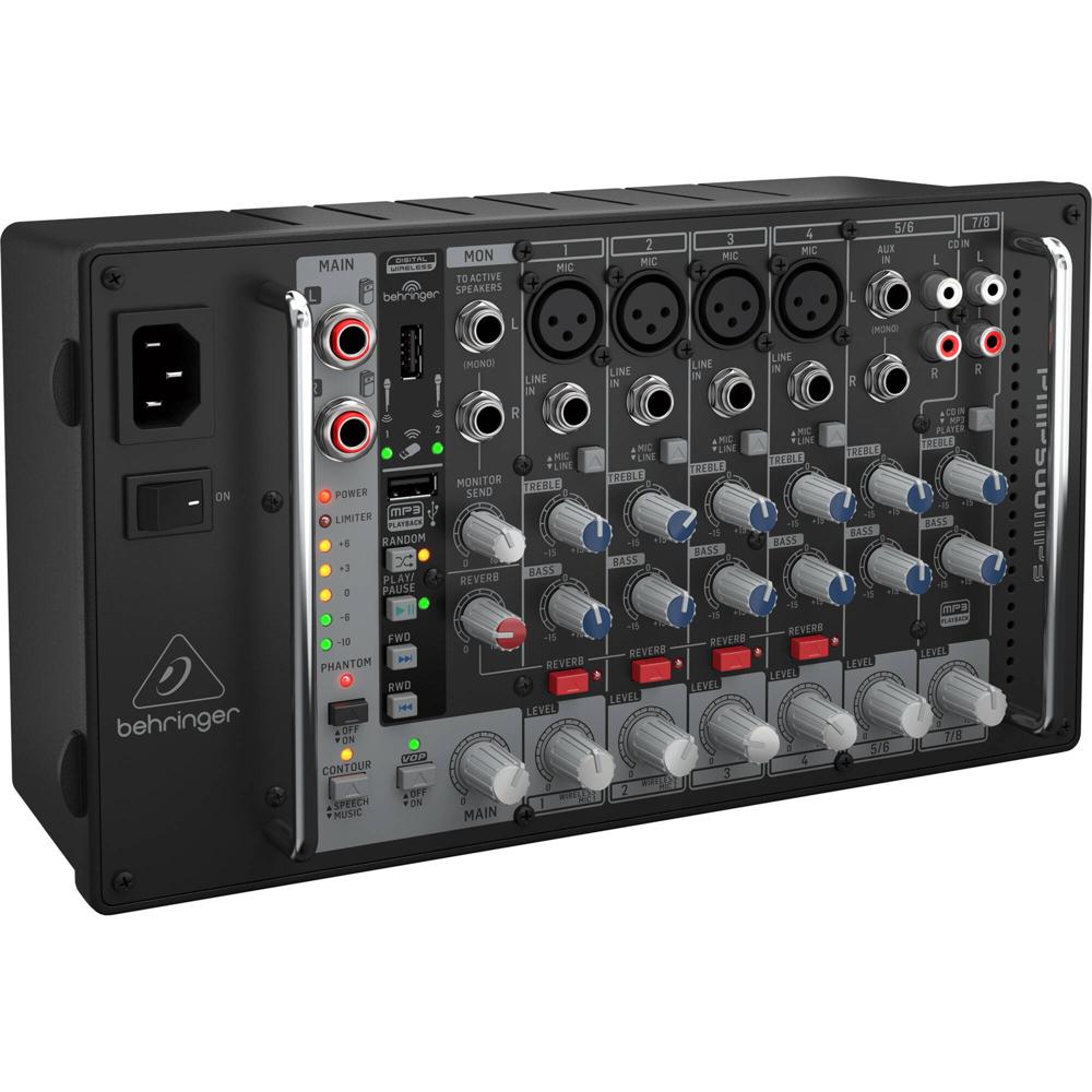 Behringer Europower PMP500MP3 Mezclador PA Potenciado 500W con Reproductor MP3 y Reverb