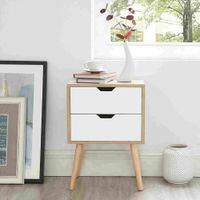 Velador Mesa de Noche Vintage Luna 2 Cajones Ventitas Home Duna