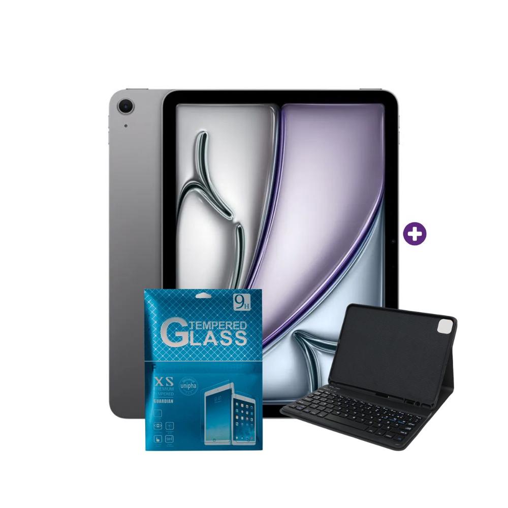 iPad Air 11 Pulgadas Chip M4 128 GB Wi-Fi iPad OS SpaceGray con Smart Keyboard Compatible y mica