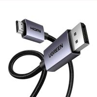 Cable DisplayPort a HDMI Ugreen DP125 4K UHD Trenzado de 2 Mts Unidireccional 35842