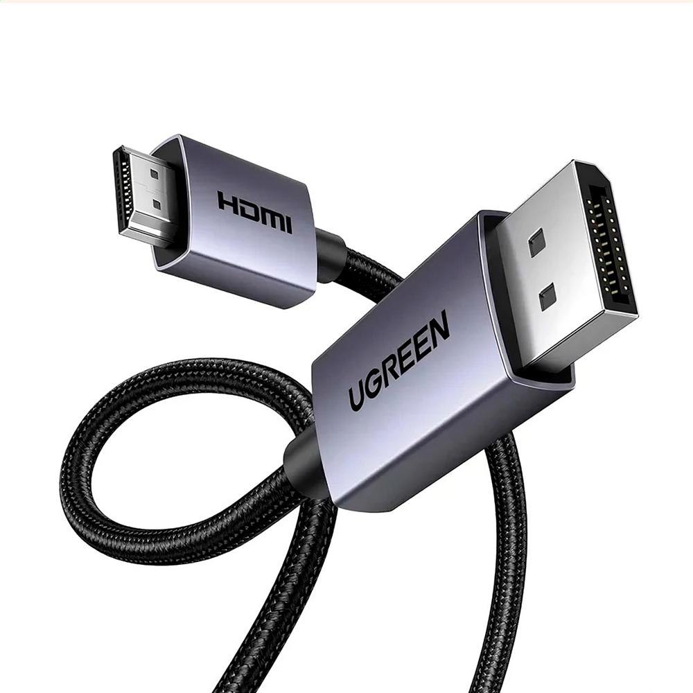 Cable DisplayPort a HDMI Ugreen DP125 4K UHD Trenzado de 2 Mts Unidireccional 35842