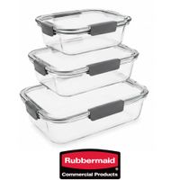 Set de 3 Tapers herméticos de Vidrio Rubbermaid 2118304 made In USA