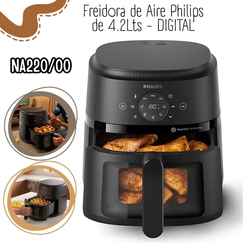 Freidora de Aire Philips de 4.2Lts - DIGITAL NA220-00