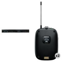 Shure SLXD14D Sistema Inalámbrico Digital de Cuerpo Doble Canal con 2 Transmisores Bodypa