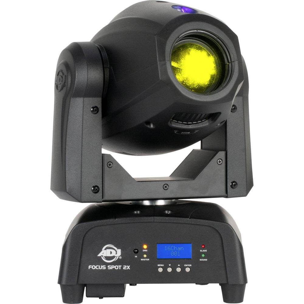 American DJ Focus Spot 2X Cabezal Móvil 100W LED con 3W UV LED 540 grados Pan 270 grados Tilt 8