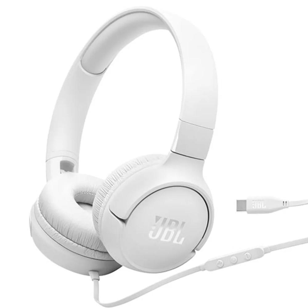 Audifonos JBL Tune 520C con conector Tipo-C - Blanco