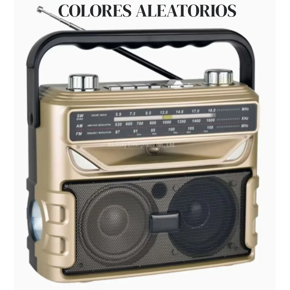 Radio Portatil AM FM Retro Vintage Parlante Bluetooth Mp3 Recargable - 3