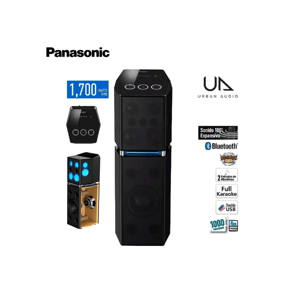 EQUIPO DE SONIDO PANASONIC SC-UA70PU-K ONE BOOX 1700W