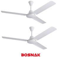 Pack 02 Ventiladores de techo Bosnak BK 520 56 Pulg 65 W Blanco