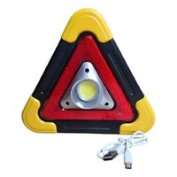 Luz de Emergencia Triángulo Pequeño LED COB 500 Lumens Multifuncional para Auto COD HB-6608