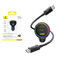 Cargador de Auto  BASEUS Carga Rápida Total Salida 152.5 W  Cable 1 M