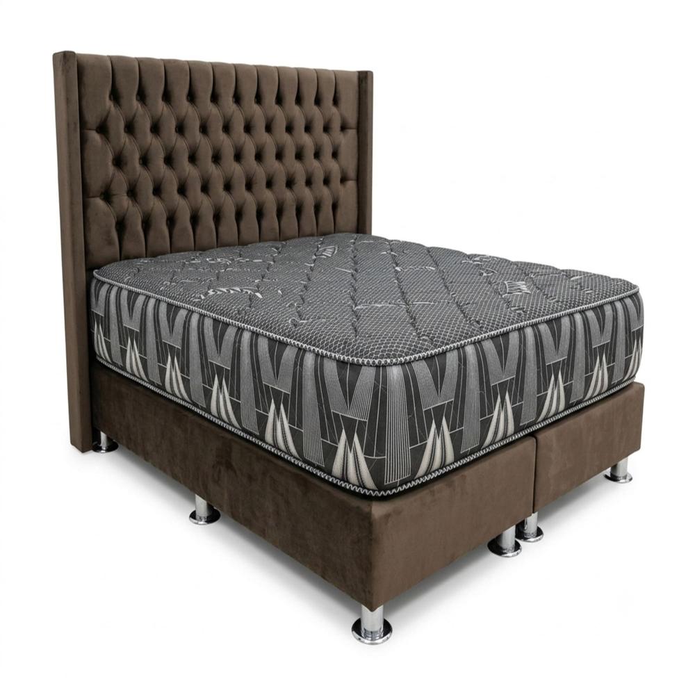 Cama King Imperial Orión Capitoneada - Colchón Pocket de Lujo 37cm