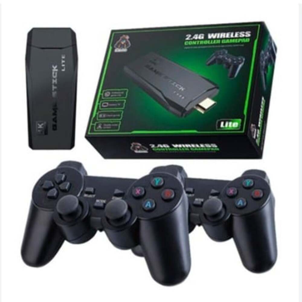 Consola de Videojuegos GameStick 20000 juegos con 2 gamepads inalámbricos Color Negro