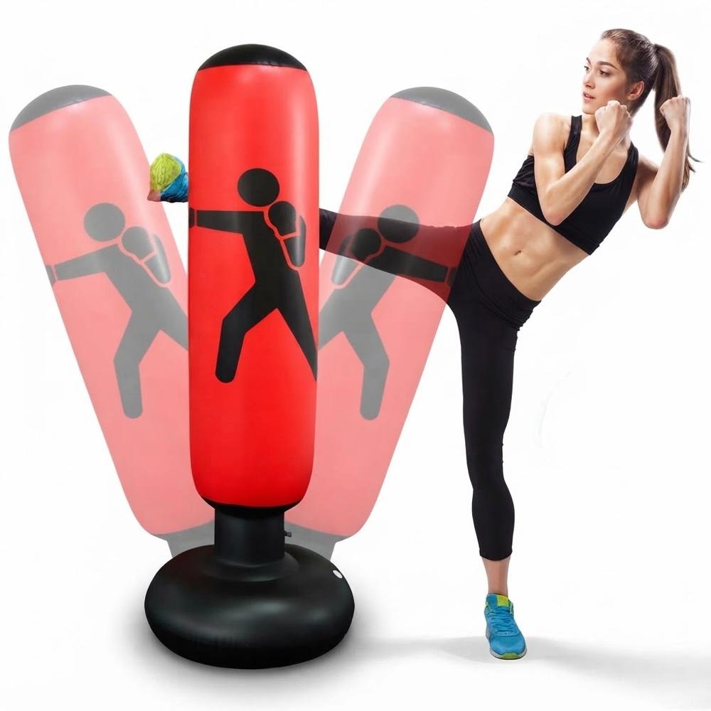 Pack 2 Postes de Boxeo Inflable para Niños y Adultos Entrenamiento de Karate y Taekwondo.