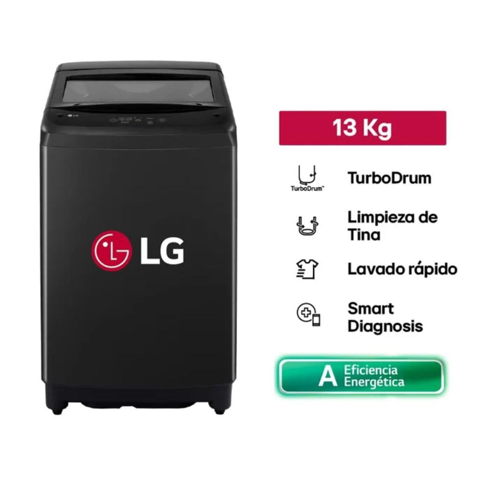 Lavadora LG Carga Superior 13Kg WT13OBVTB Onyx Negro