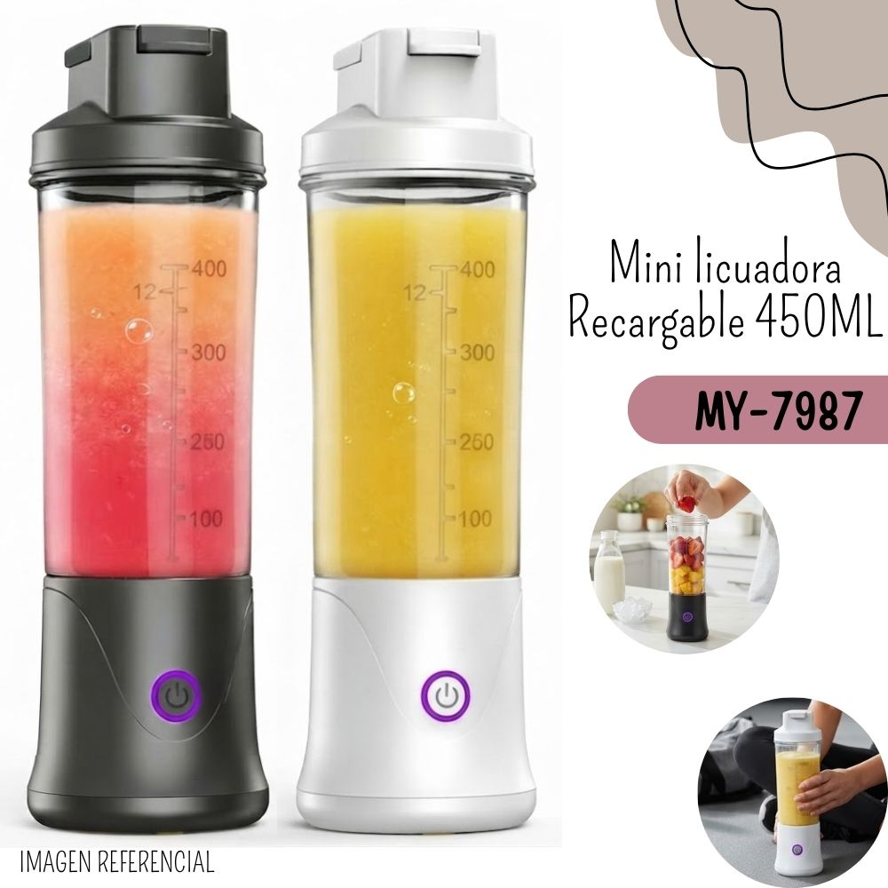 Mini licuadora Portátil Recargable 450ML MY-7987