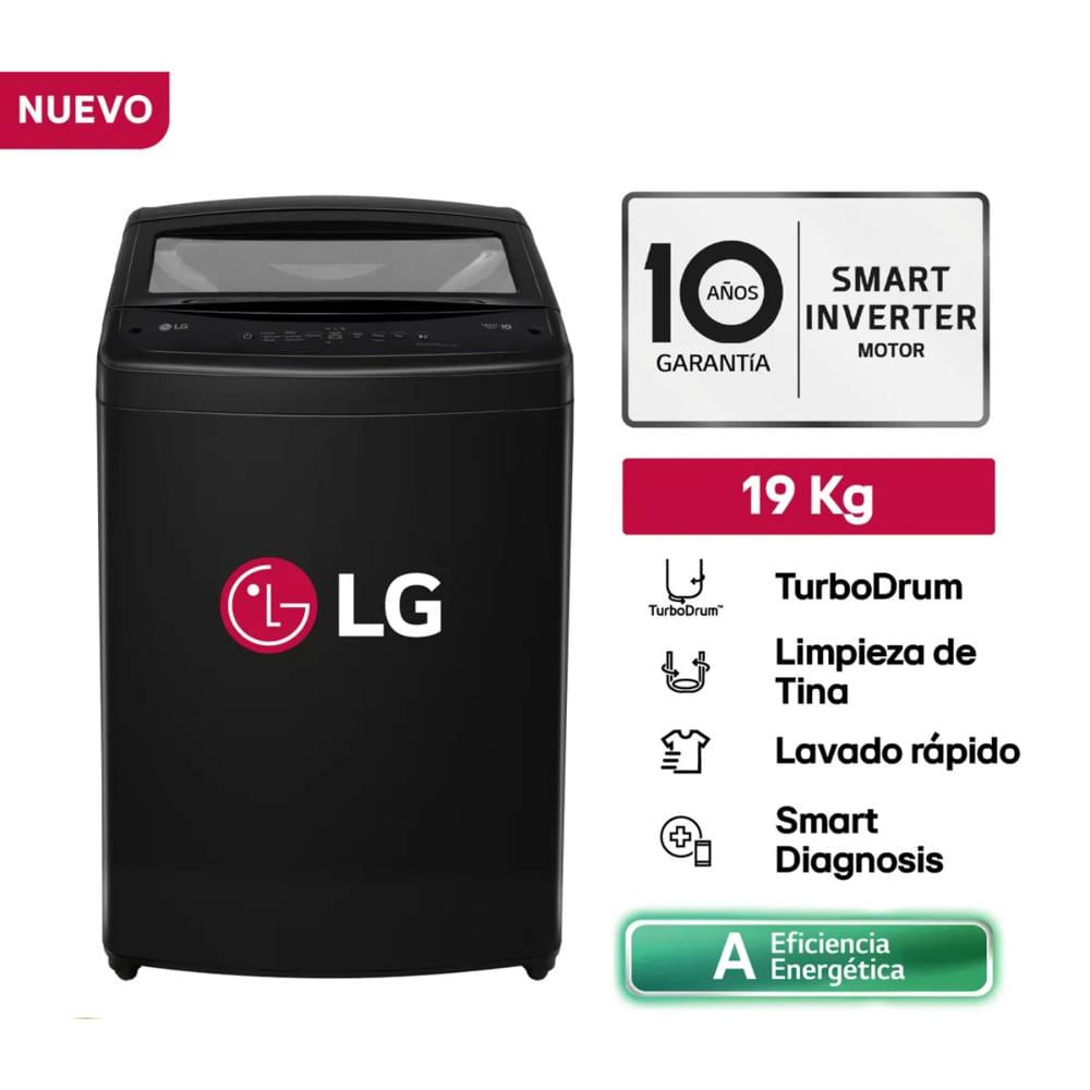 Lavadora LG TurboDrum 19KG  WT19OBVTB Negro