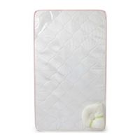 Colchón para cuna bebe detalles Rosado con Almohada  Pelotitas