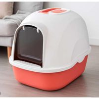 Arenero cerrado para gatos con puerta abatible - CORAL