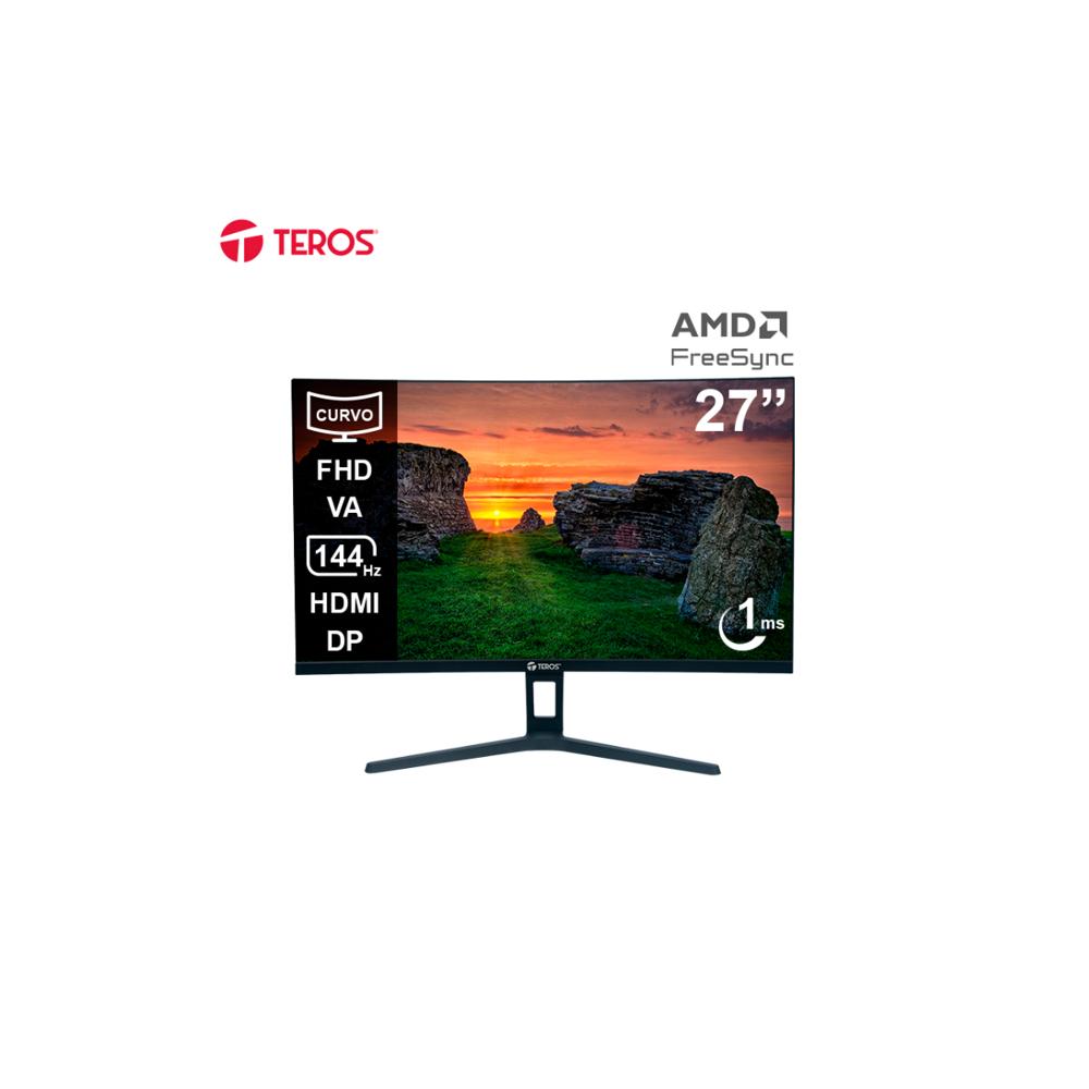 MONITOR CURVO TEROS TE-2734S 27 FHD VA 144HZ 1MS HDMI DP CON PARLANTES