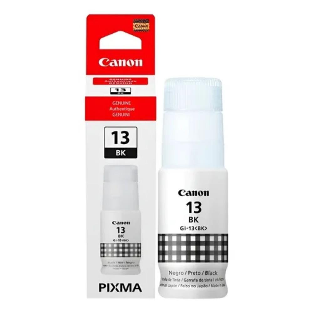 Botella de Tinta Canon GI-13BK Negro 70ml para PIXMA MegaTank G510/G610