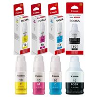 Kit de Tintas Originales Canon GI-10 (4 colores) para PIXMA G5010/G5011/G6010/G6011