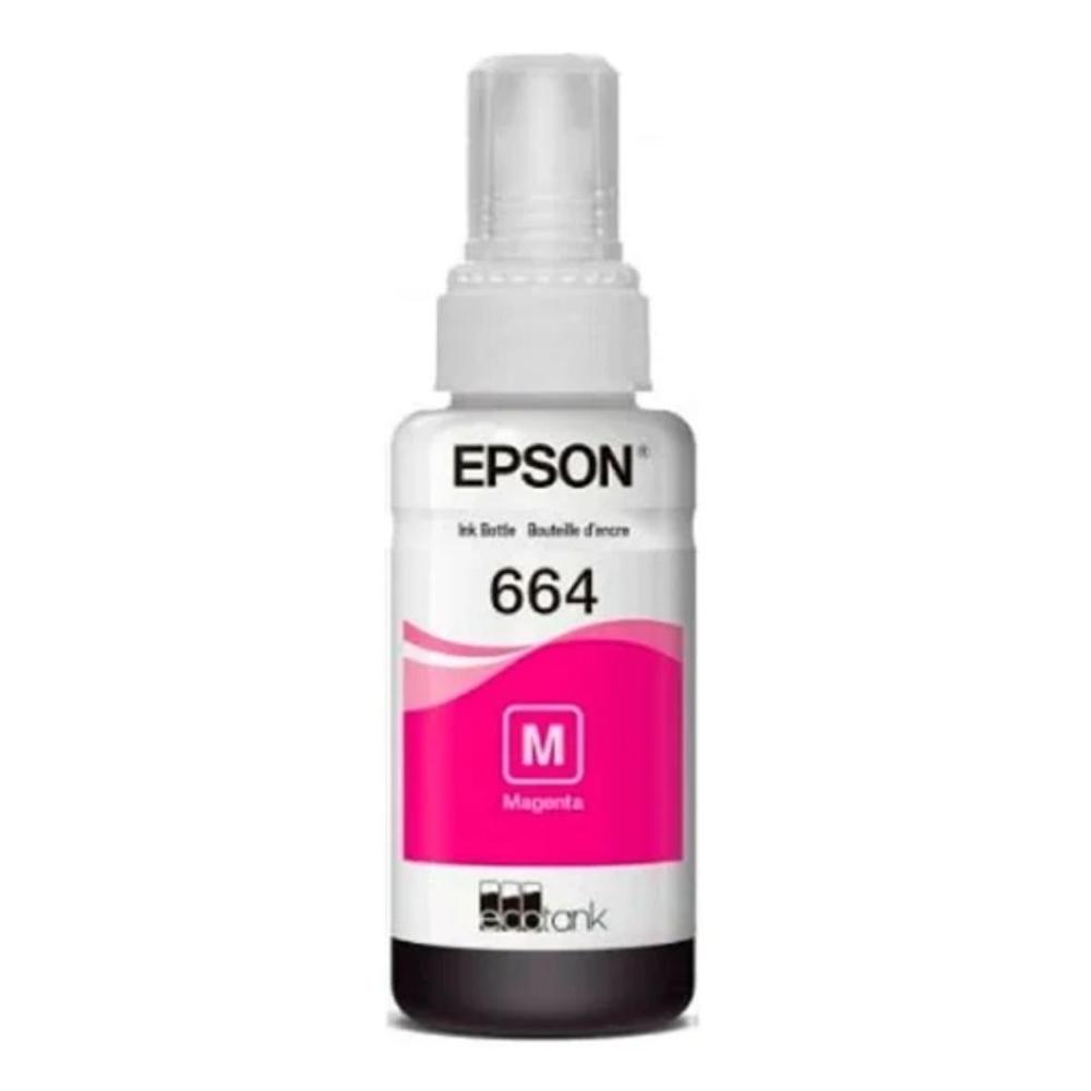 Botella de Tinta Epson T664 Magenta 70ml para EcoTank L110/L200/L355/L555