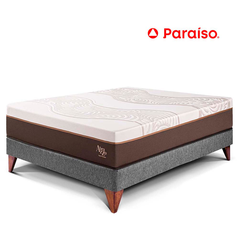 Cama Europea Royal Abrazzo Gris 1.5 Plazas