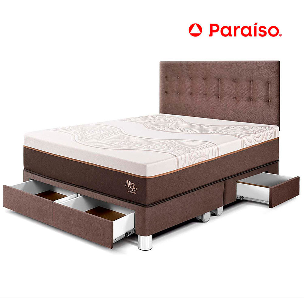 Dormitorio con Cajones Royal Abrazzo King Chocolate