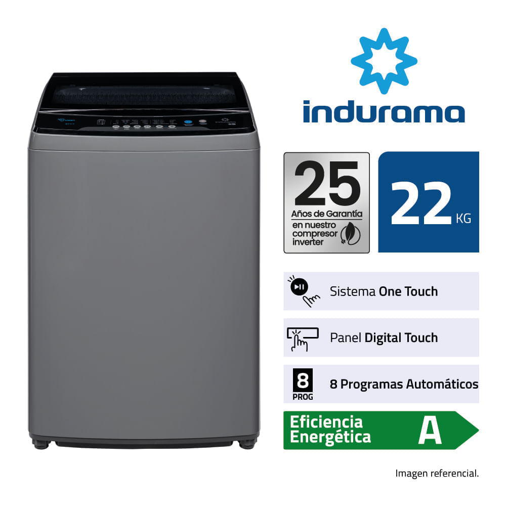 Lavadora Automática Indurama 22 Kg LRI-22GR